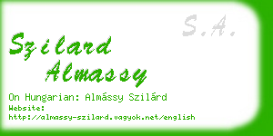 szilard almassy business card
